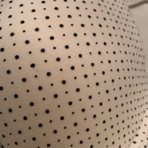 Victoria's Secret 32D padded bra black-and-white polkadot with lace - Picture 5 of 6